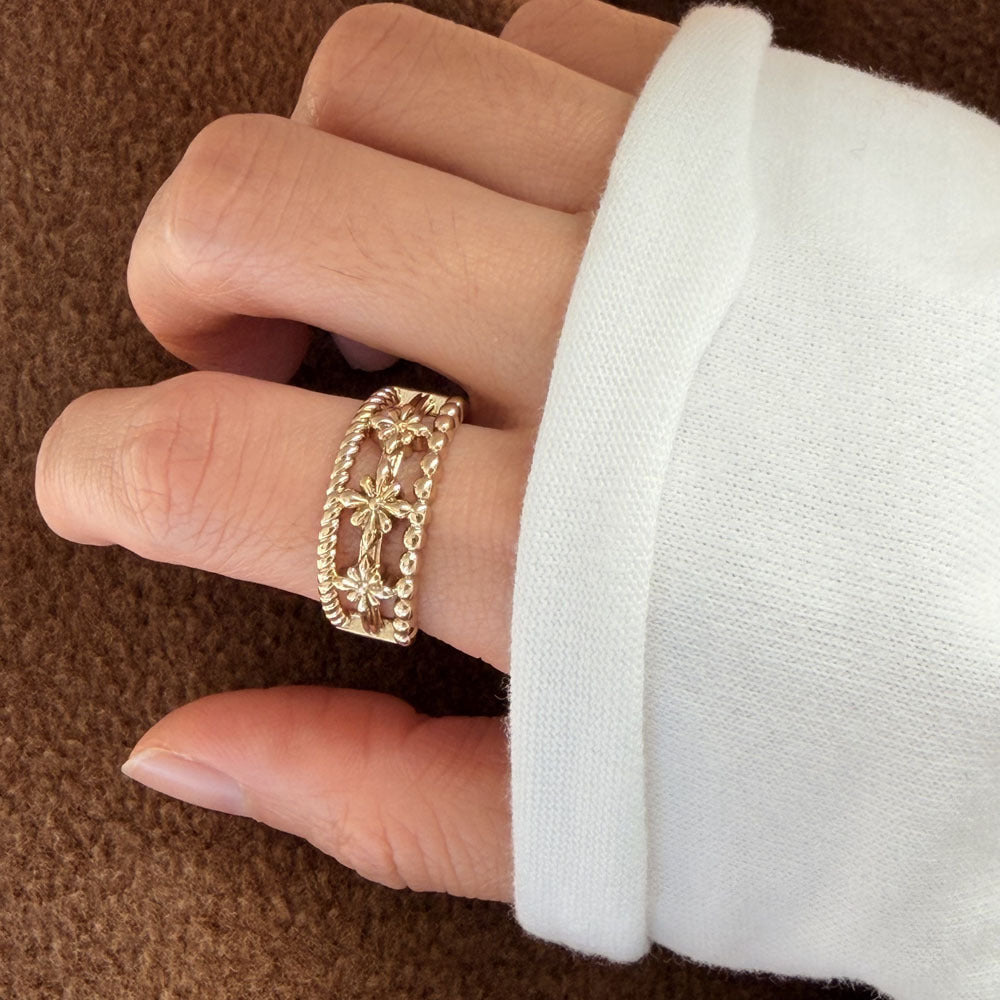 Special Interest Light Luxury Hollow Zircon Index Finger Female French Rings