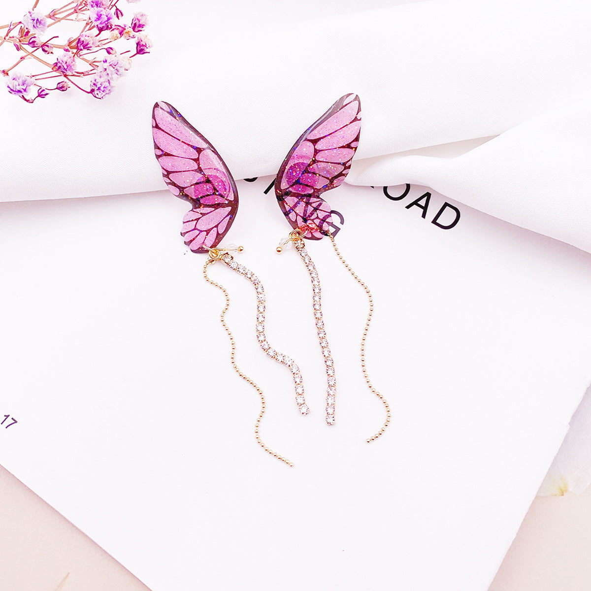 Women's Fashion Three-dimensional Butterfly Personalized Simple Long Rings
