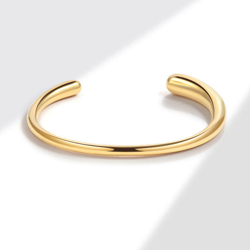 Women's Irregular Design Open-ended Gold Sense Bracelet