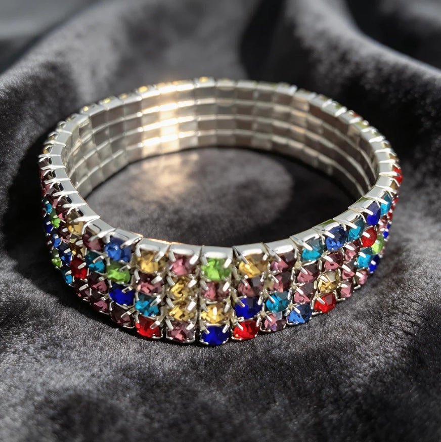 Fashion Bridal Zircon Shiny Rhinestone Wedding Formal Bracelets