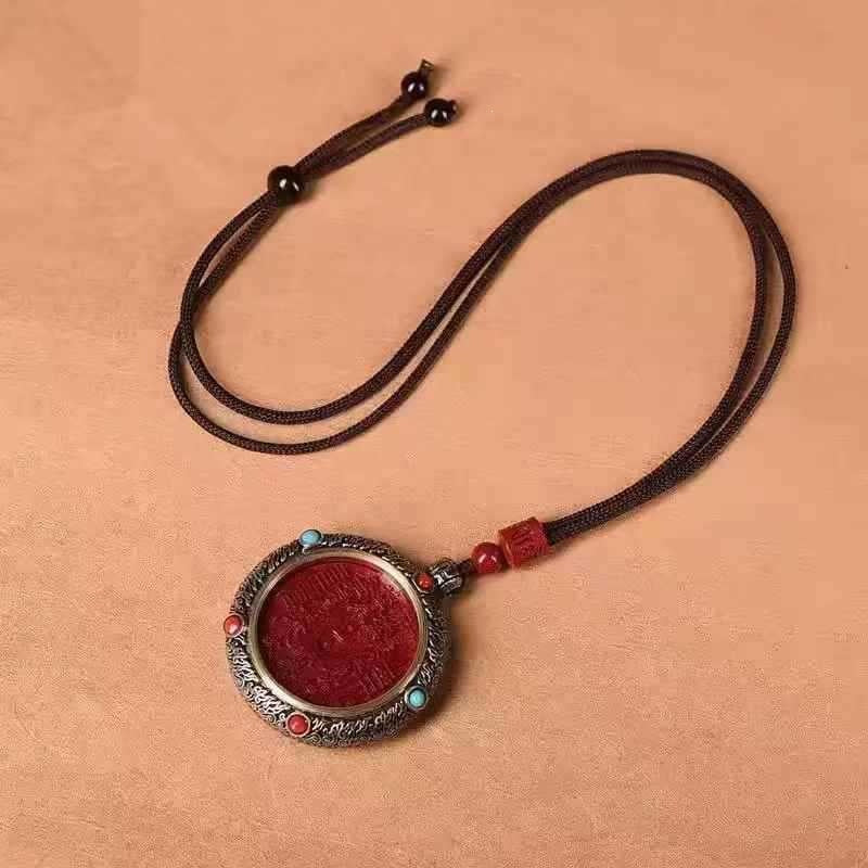 Ghost Spending Money Tibetan Sier Taoist Turntable Necklaces