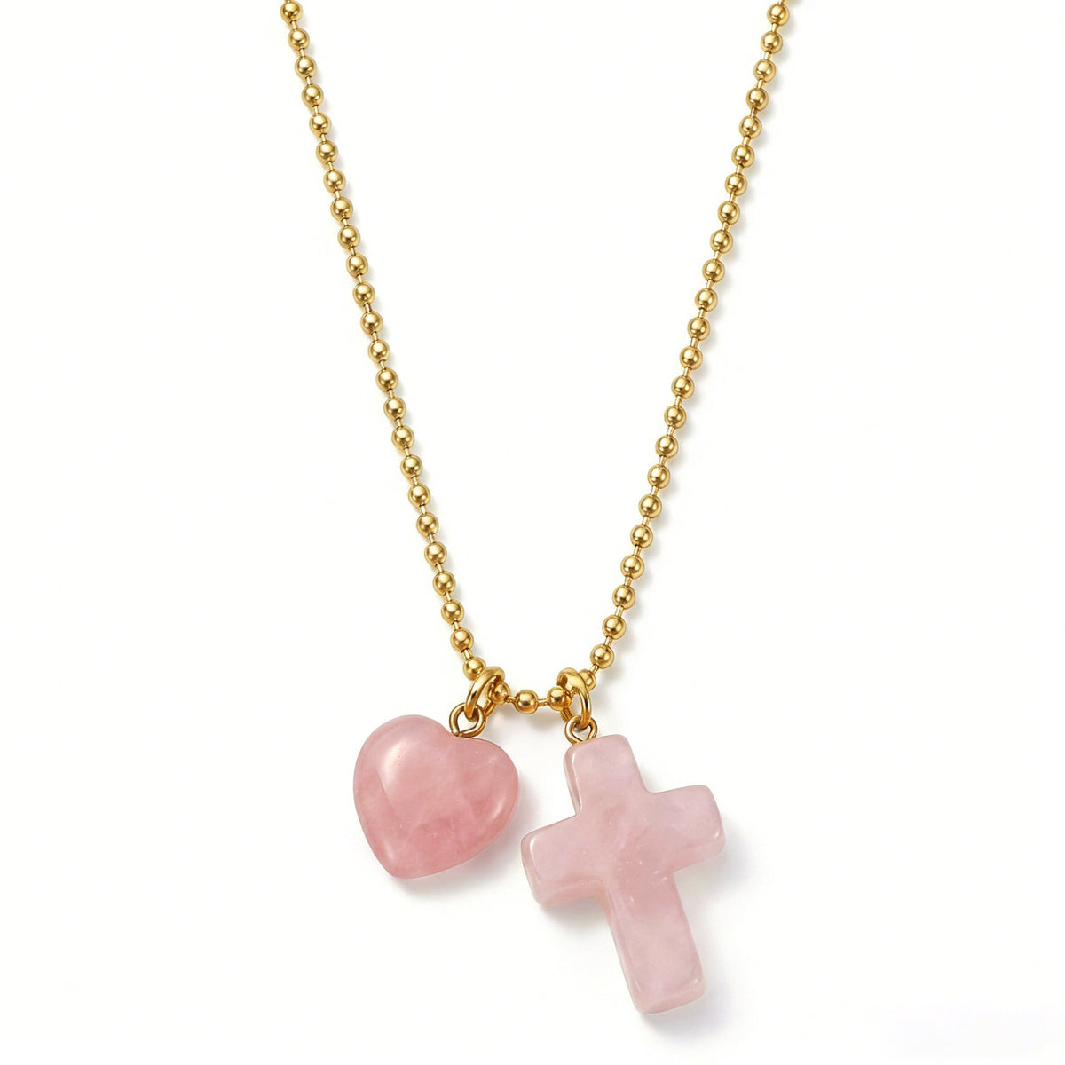 Women's Crystal Tiger Eye Love Cross Fashion Stainless Steel Pendant