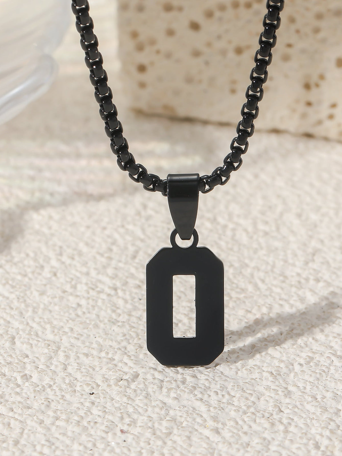Fashion Stainless Steel Double-sided Digital Male Female Personality Hip Hop Necklaces