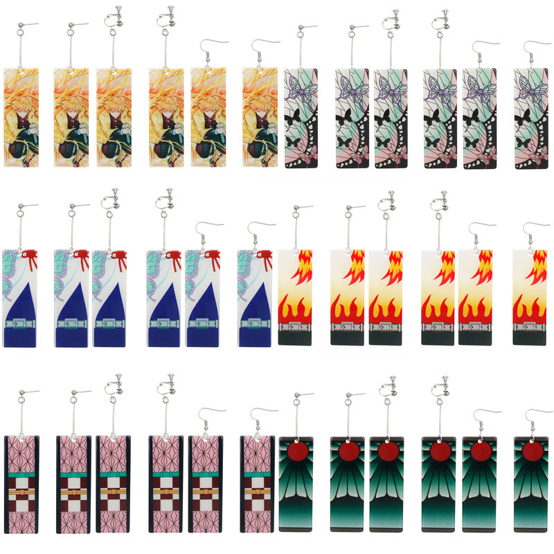 Anime Peripheral No Stove Door Ear Clip Rings