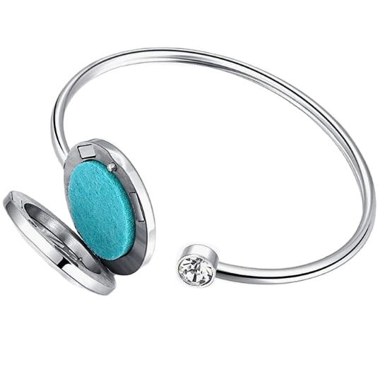 Diamond Essential Oil Titanium Steel Stainless Spring Hose Open Fragrance Bracelets