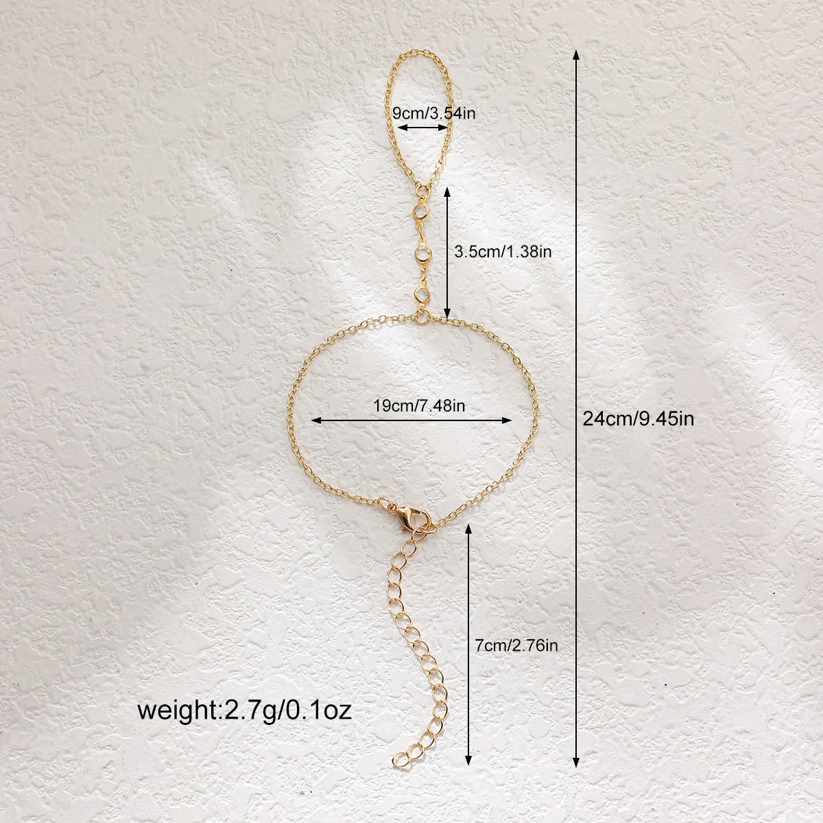 Five-pointed Star Butterfly Sequins Chain Hand Bracelet