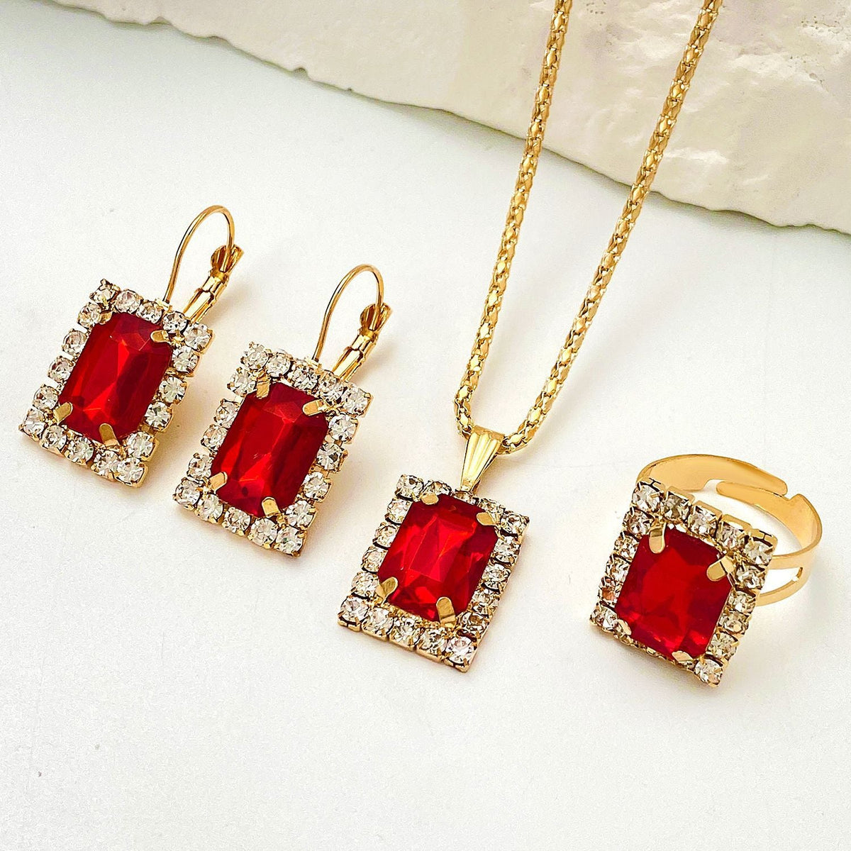 Personality Heart Shape Rhinestone Shiny Bride Necklaces