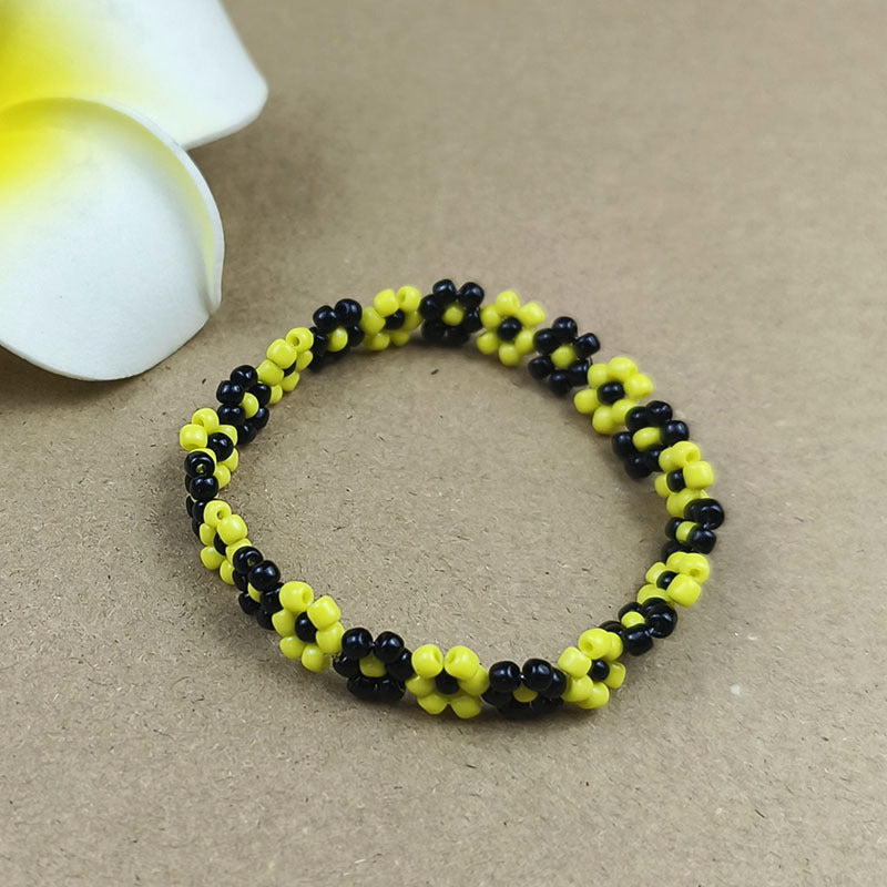 Colorful Beads Stringed Flower Female Style Temperament Little Bracelets