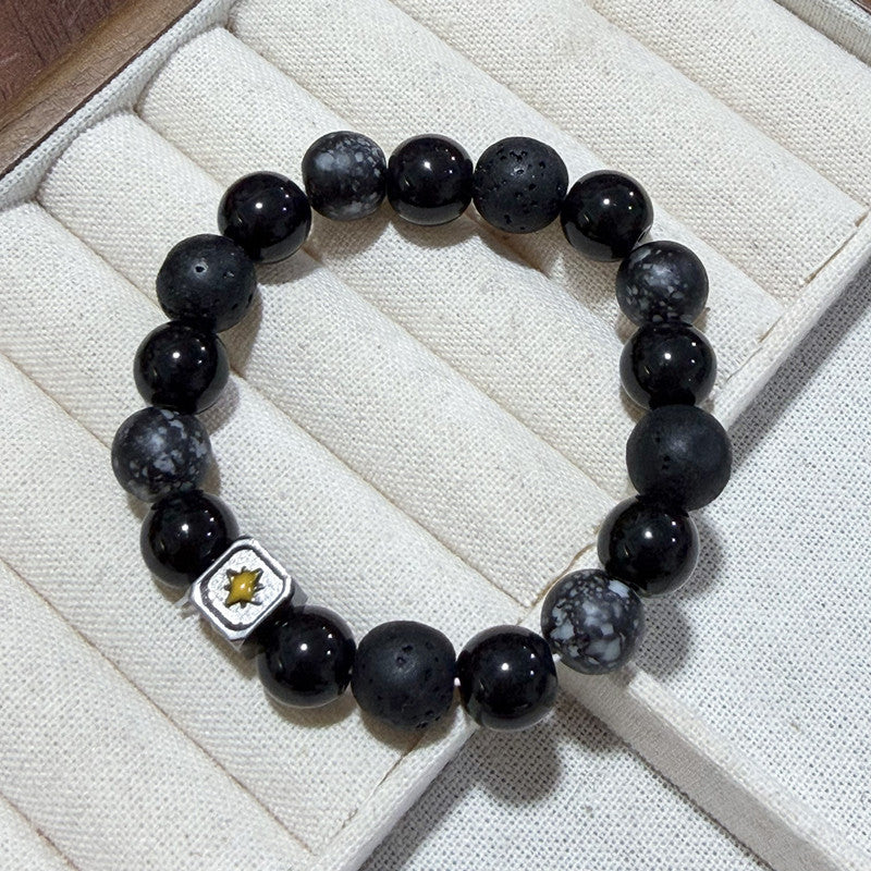 National Fashion Lucky Fortune Pony Life Niche Retro Couple Cinnabar Bracelet