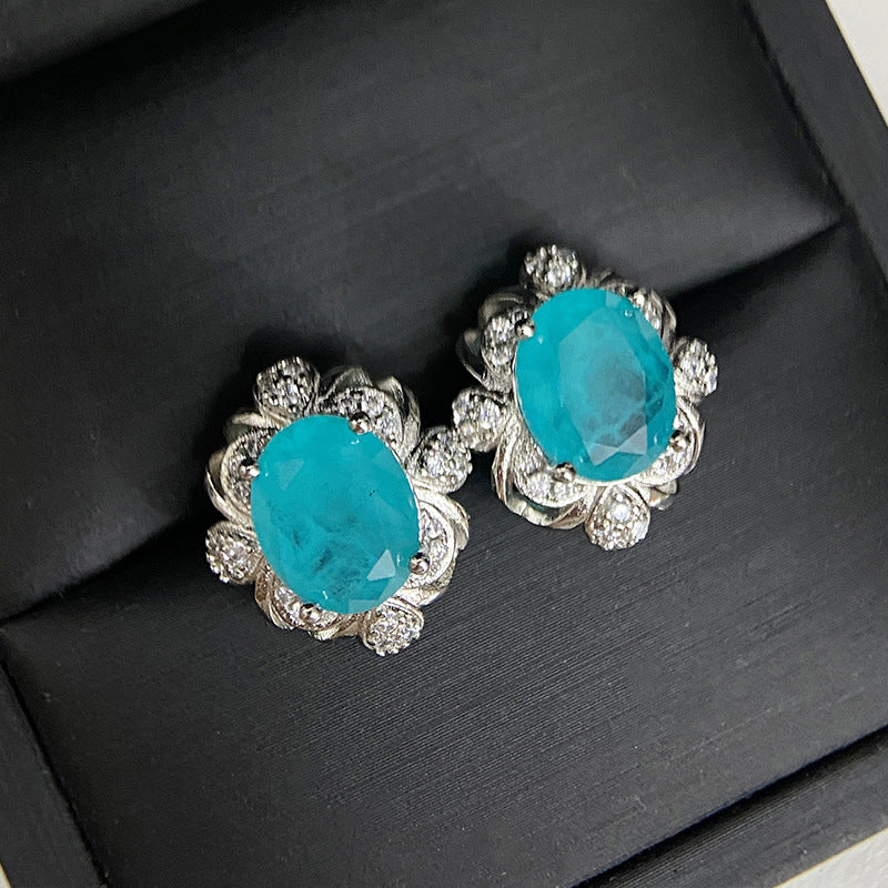 Vintage Imitation Blue Main Stone Carved Pendants