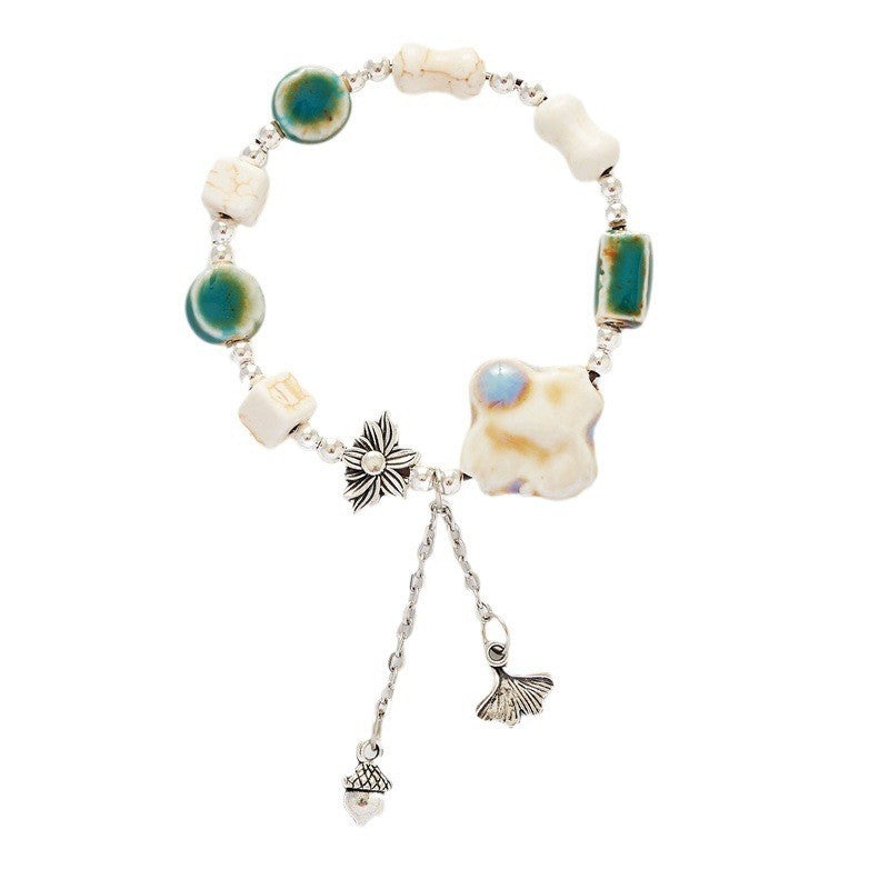 Ceramic Bohemian Female Ethnic Style Hand-woven Bracelet
