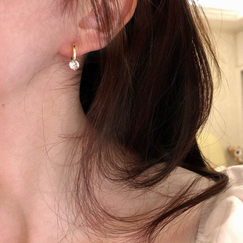 Women's Sterling Sier Delicate Trendy Simple Fashion Personality Cold Stud Earrings