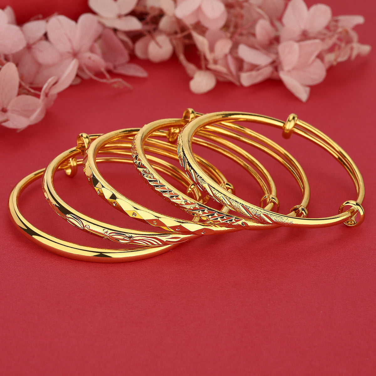 Women's Angel Glossy Round Stem Boutique Thickened Free Gift Bracelet