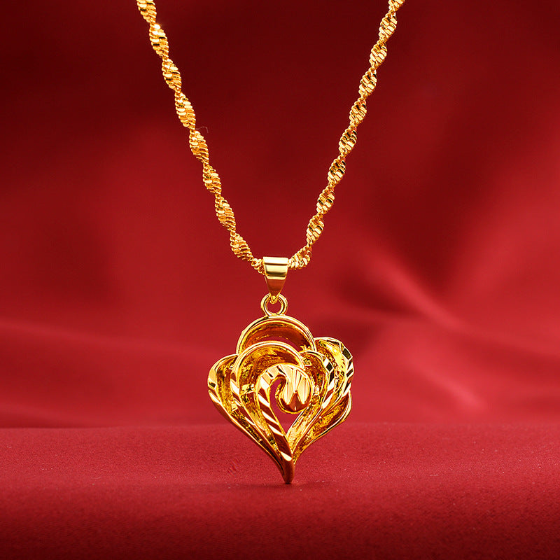 Women's Style Gold Shop Alluvial Love Abacus Lucky Bag Necklaces
