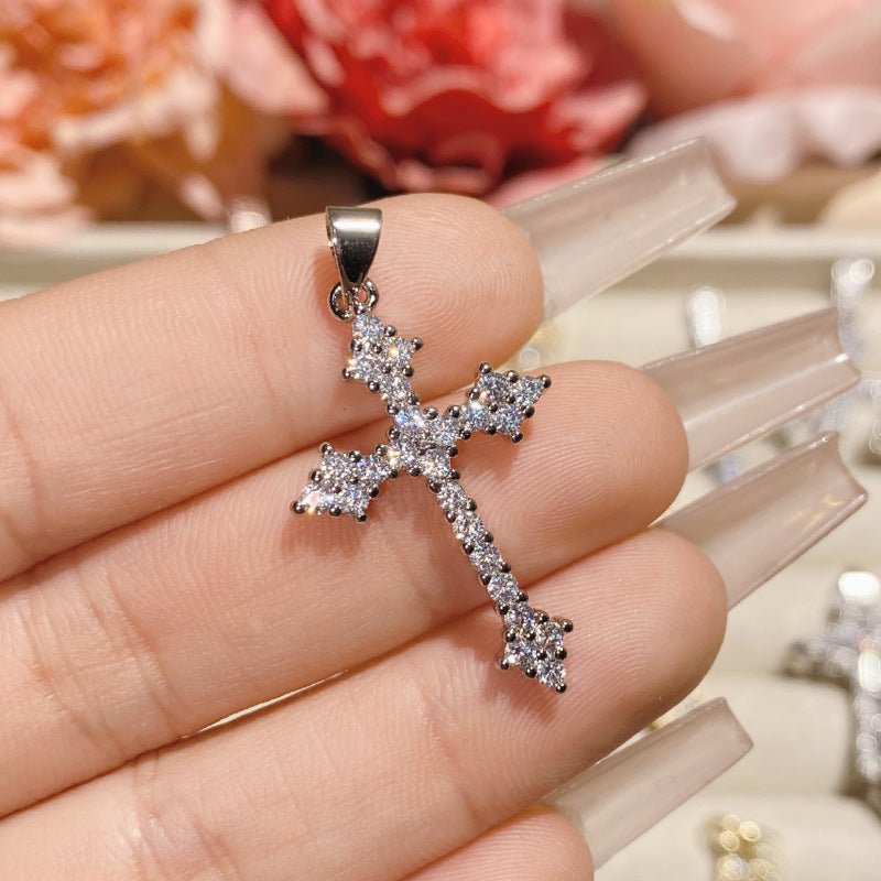Full Diamond Cross Hip Hop Real Necklaces