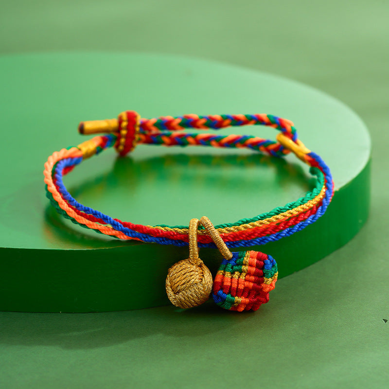 Dragon Boat Festival Colorful Rope Carrying Strap Handmade Braided Adult Bracelet