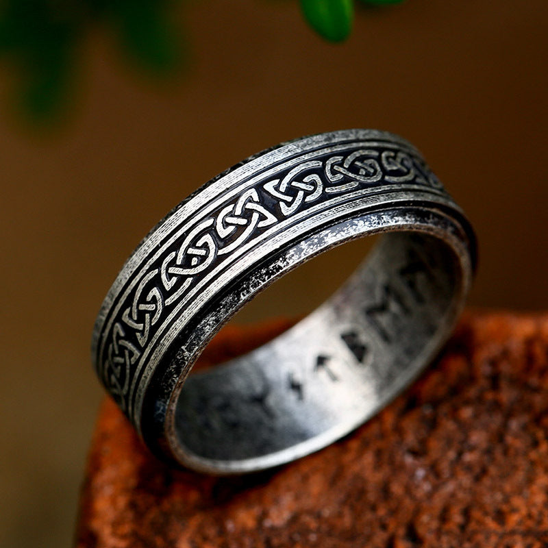 Nordic Viking Celtic Knot Titanium Steel Retro Fashion Rings
