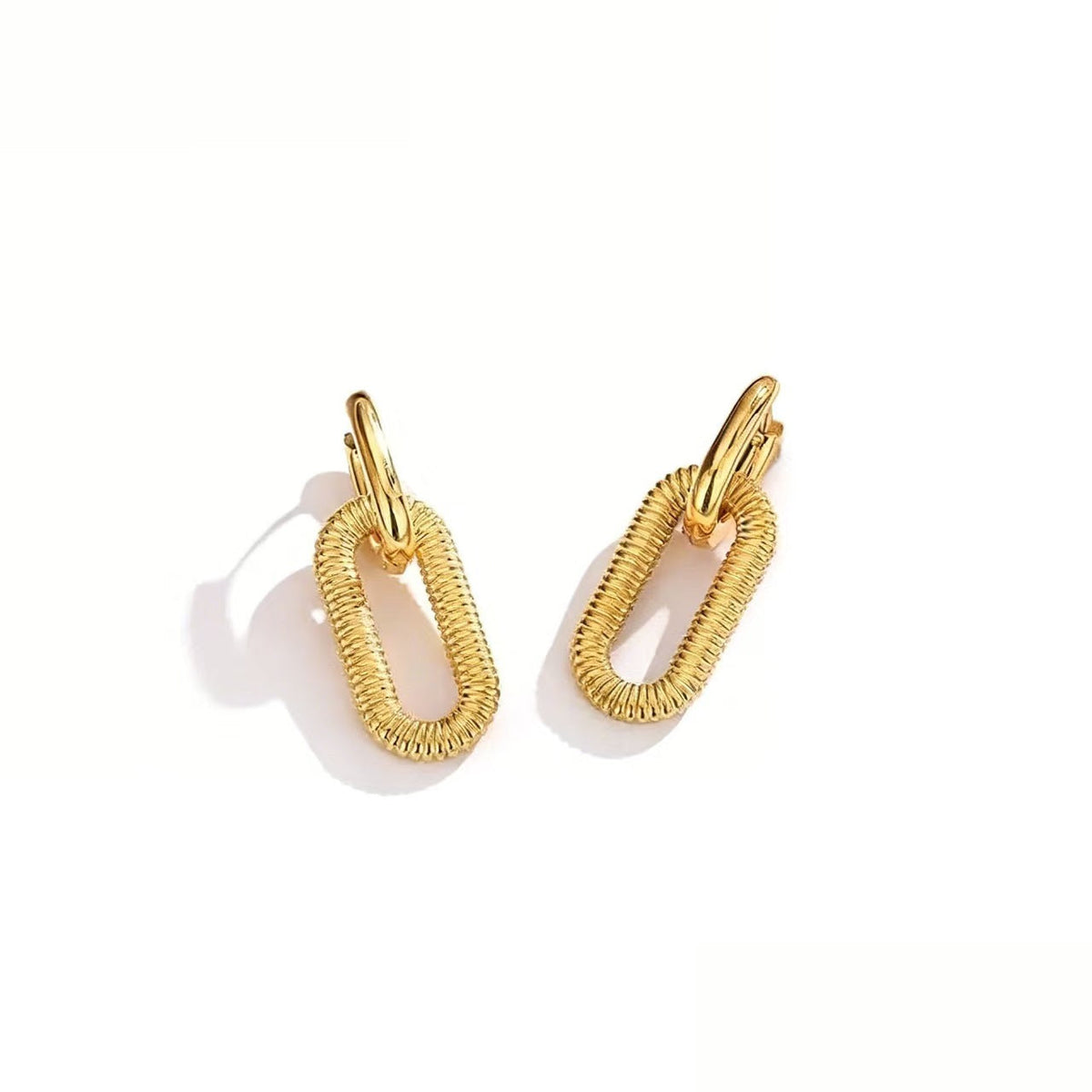 Detachable Color Matching Stainless Steel Chain Thread Fashion Simple Titanium Earrings