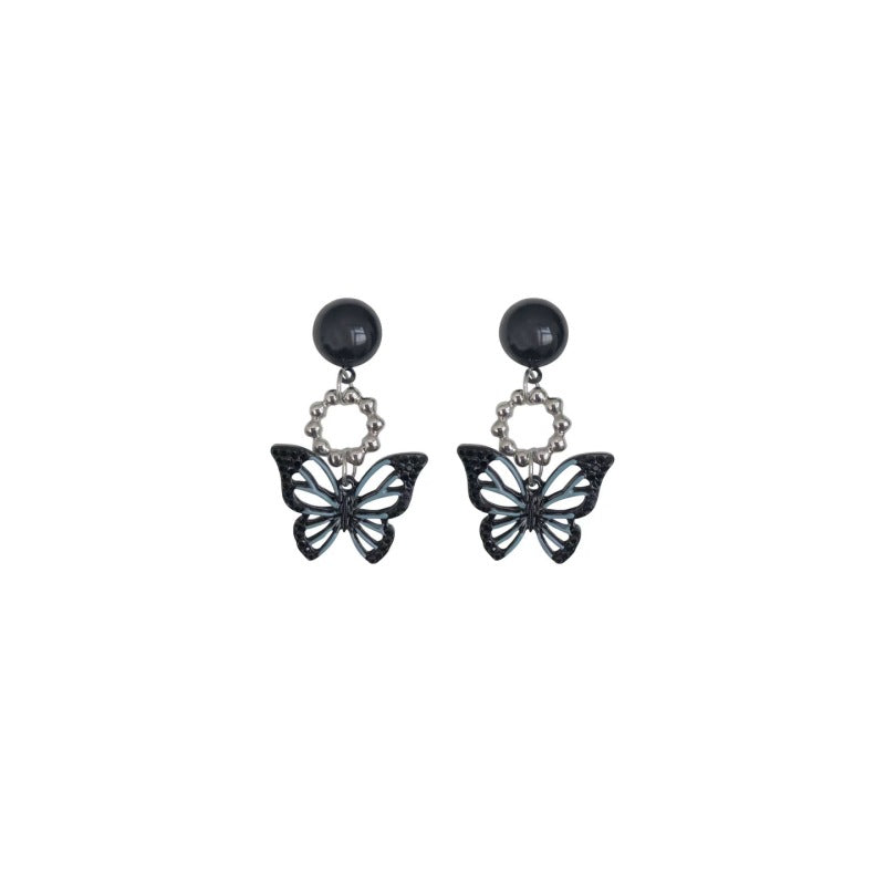 Butterfly Sweet Cool Niche Design Retro Easy Matching Fashionable Elegant Earrings