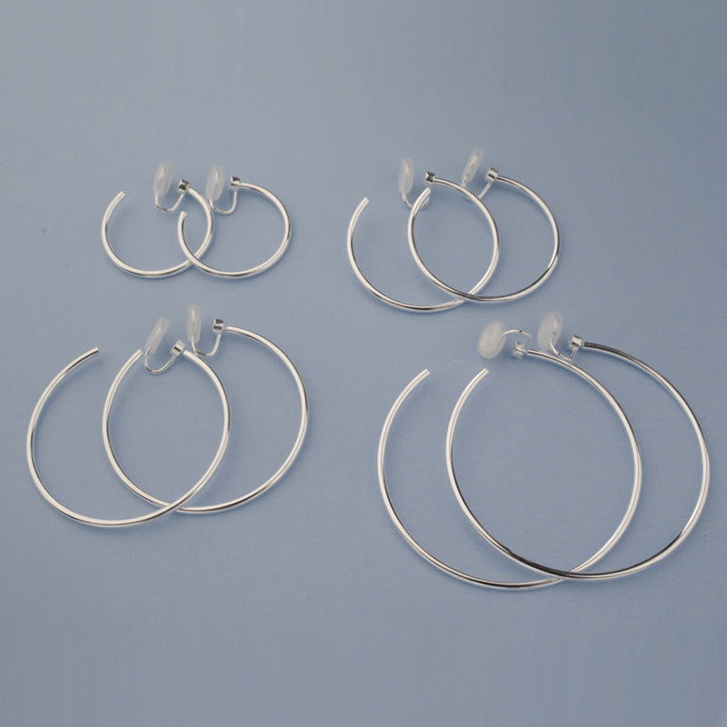 Women's Simple Large Hoop Without Pierced Ears Mosquito Coil Can Shake Earrings