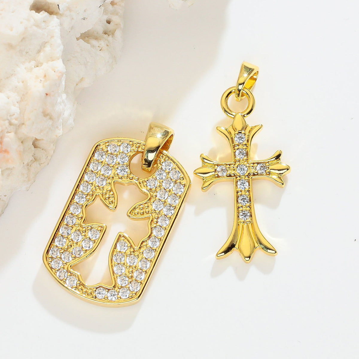 Unique Innovative Cross Heart Couple Single Pendant