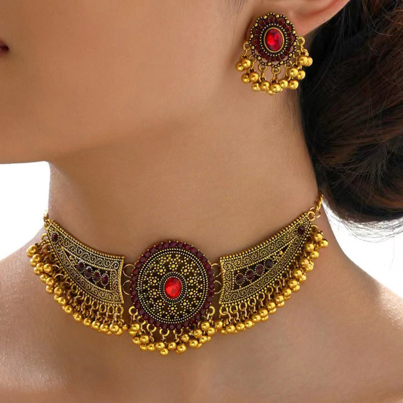 Women's Matching Wings Drop Beads Exaggerated Bohemian Style Jewelry Set