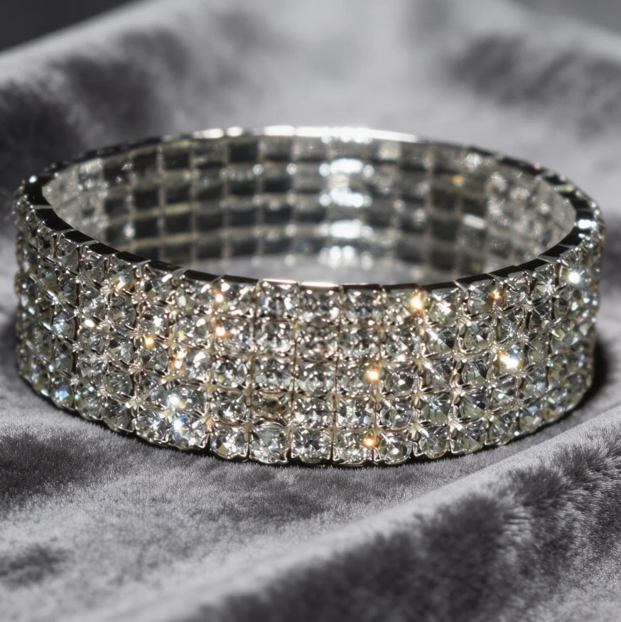 Fashion Bridal Zircon Shiny Rhinestone Wedding Formal Bracelets