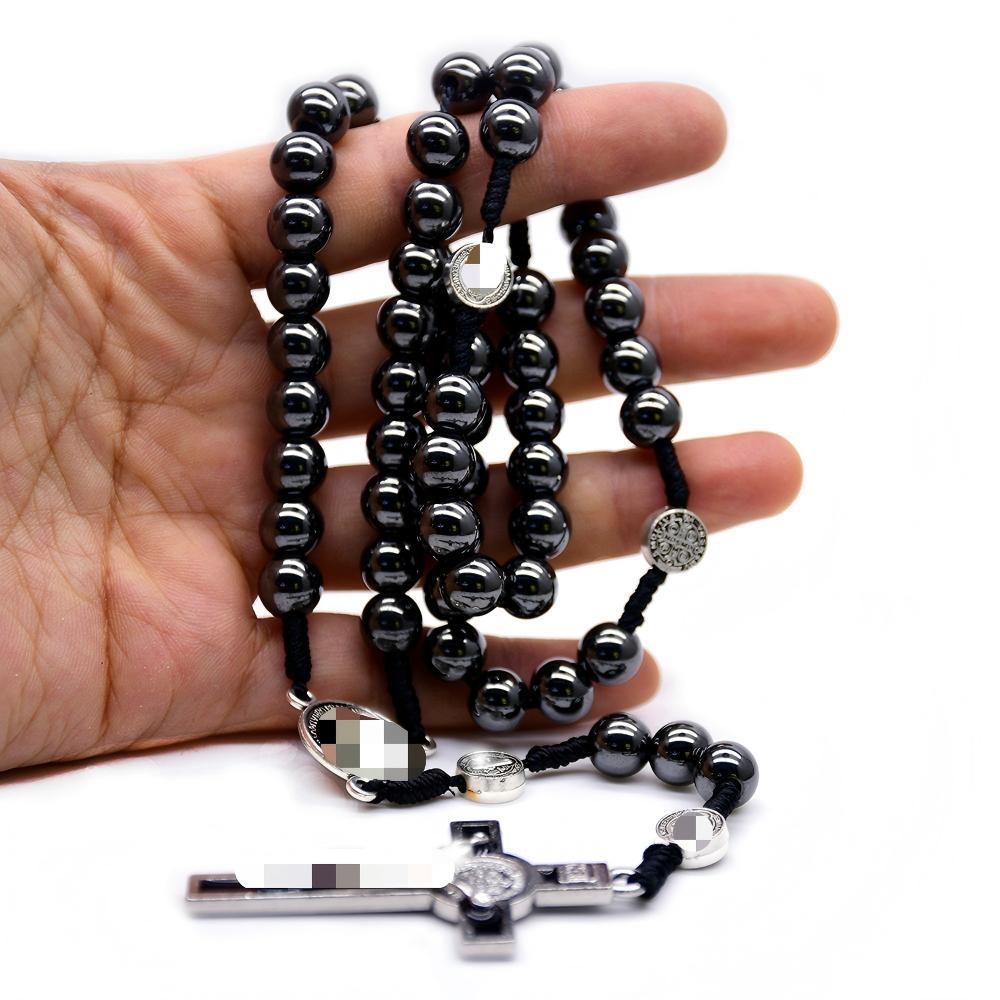 Women's & Men's Haematite Rosary Black Sweater Chain Fashion Pendants