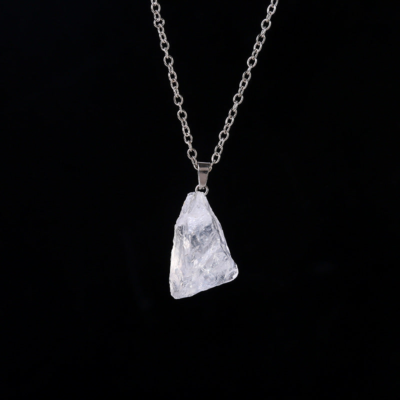 Natural Amethyst Pink Crystal White With Shape Pendants