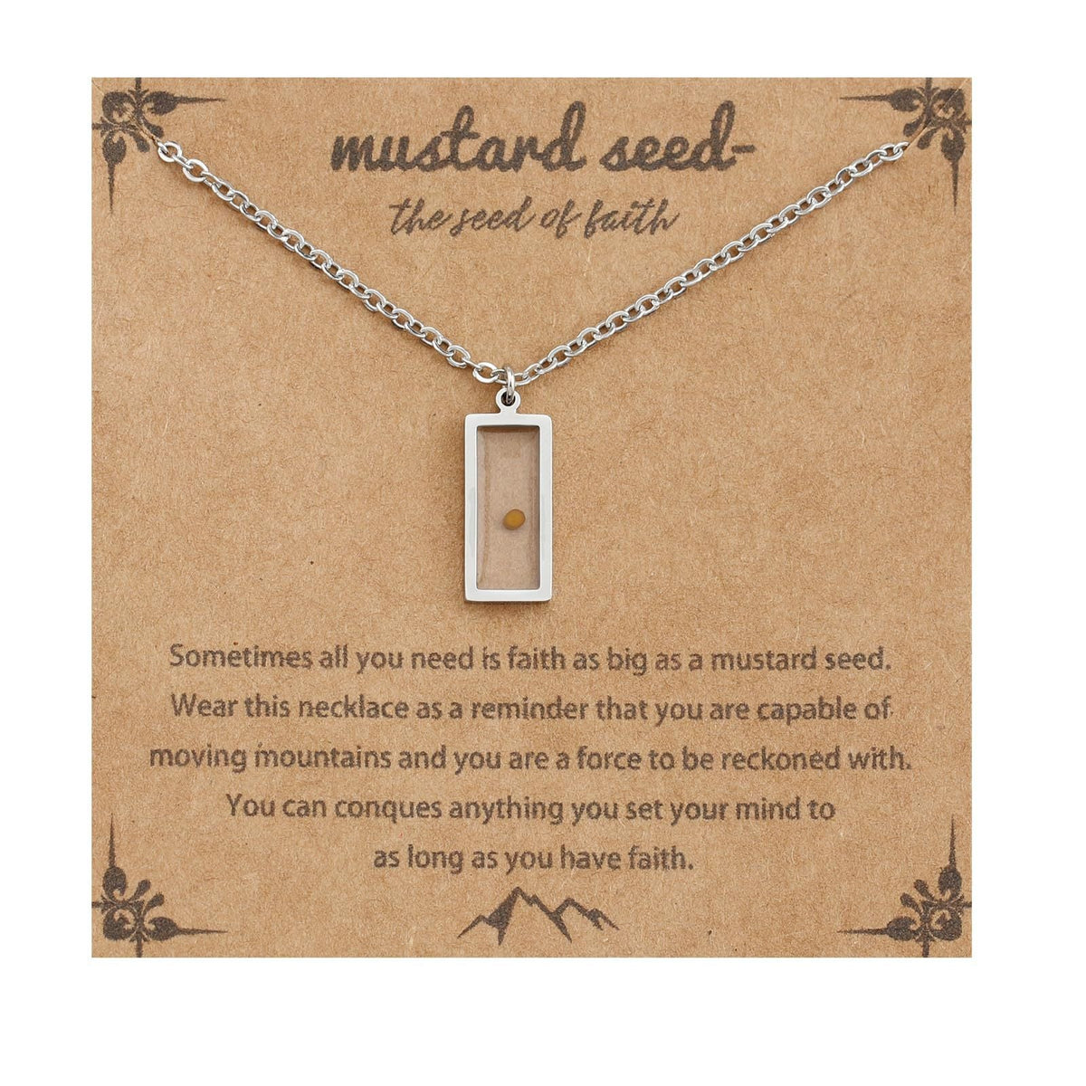 Women's & Men's Stainless Steel Mustard Seed Fashion Female Niche Vegetable Necklace