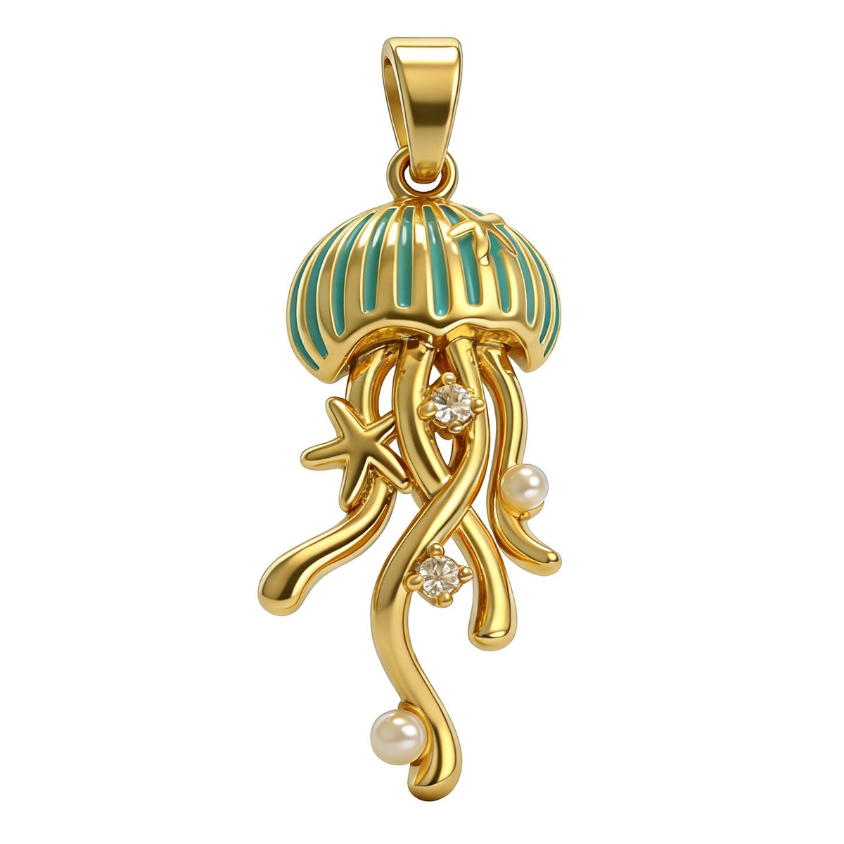 Ocean Series Dripping Jellyfish Niche Design Clavicle Necklaces