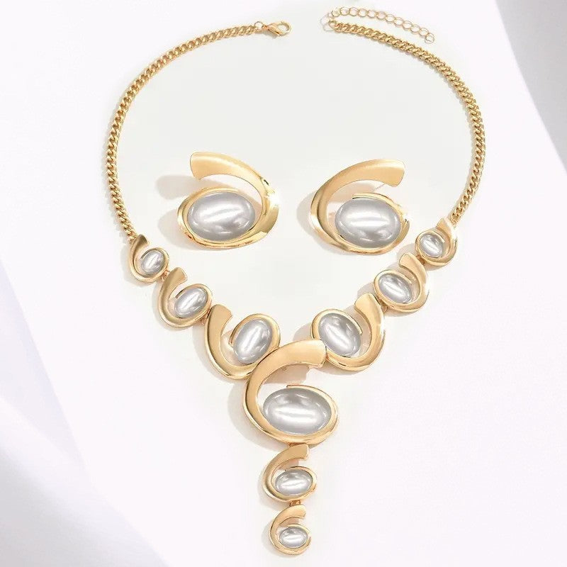 Fashion Exaggerated Trend Eardrop Unique Personality Jewelry Set