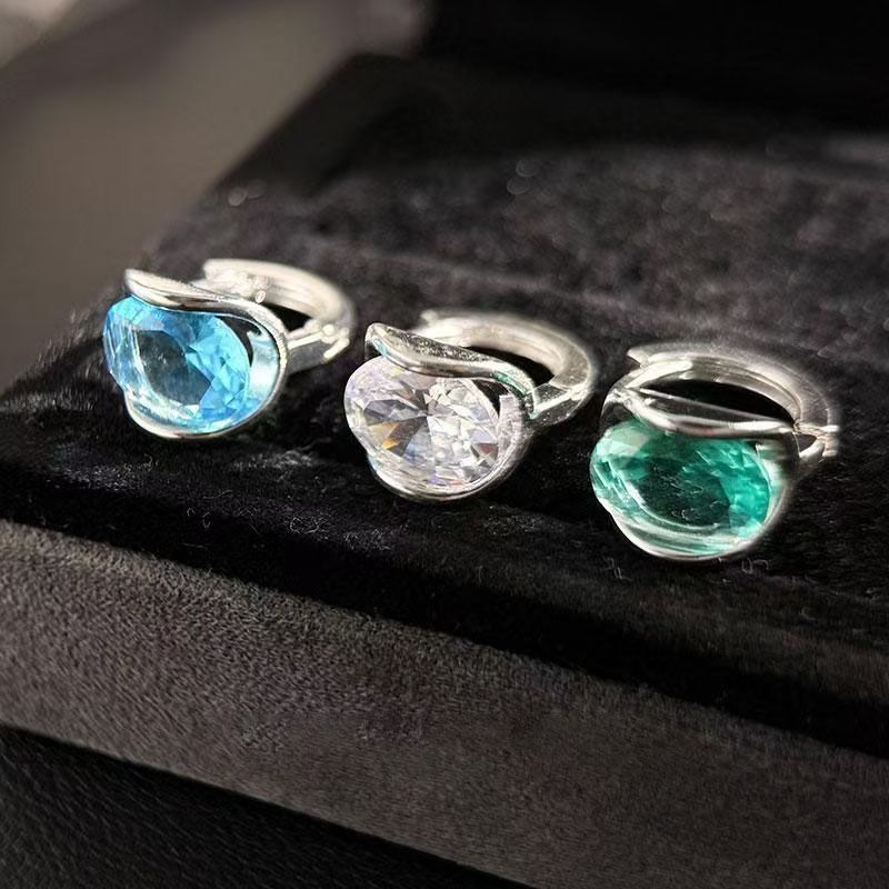 Women's Super Flash Zircon Ear Clip Light Luxury Minority Design High-grade Rings