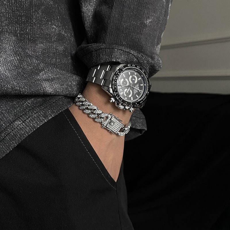 Men's Niche Design Cuban American Style Disco Jumping Cold Boys Bracelets