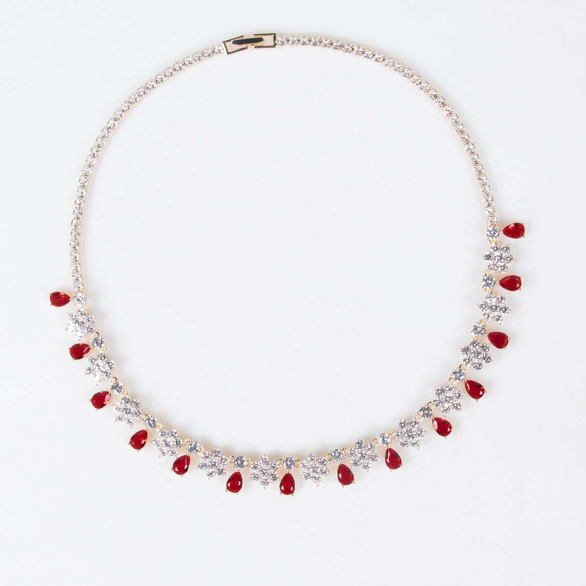 Colored Gems Bridal Zircon Inlaid Two-piece Jewelry Set