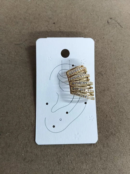 Real Gold Electroplated Zircon Korean Style Earrings