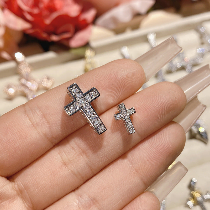 Full Diamond Cross Hip Hop Real Necklaces