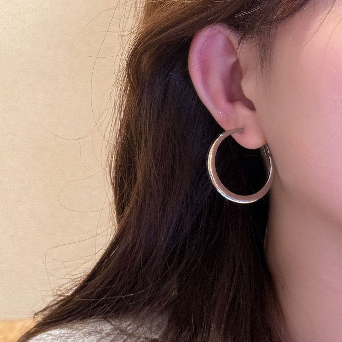 Trendy Elegant Circle Fashion Sier Cold Earrings