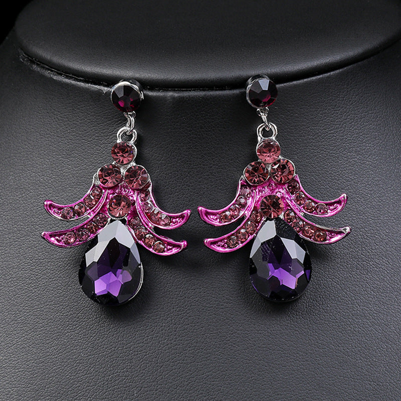 Bridal Female Wedding Suit Diamond Alloy Necklaces