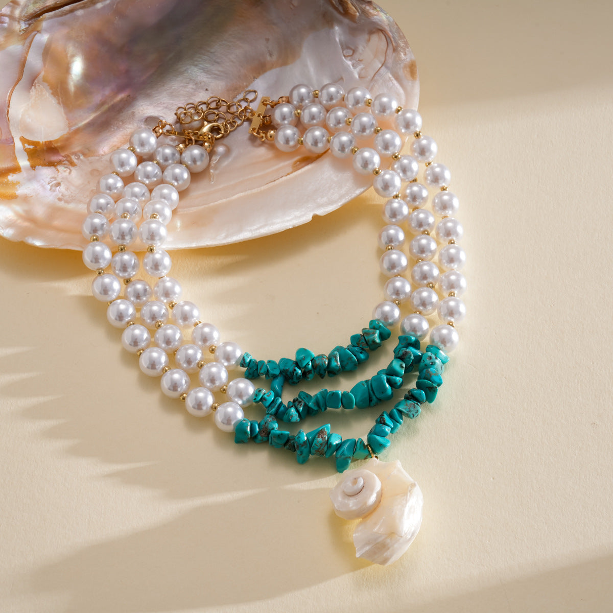 Acrylic Beaded Love Fashion Trend Clavicle Chain Vacation Jewelry Set