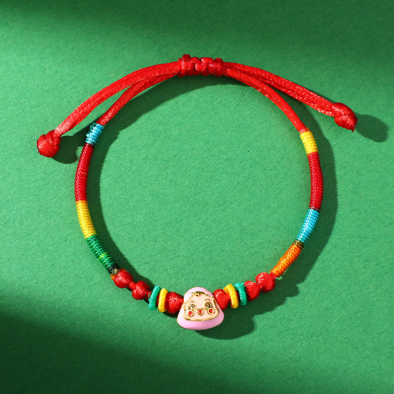 Dragon Boat Festival Colorful Rope Carrying Strap Handmade Braided Adult Bracelet