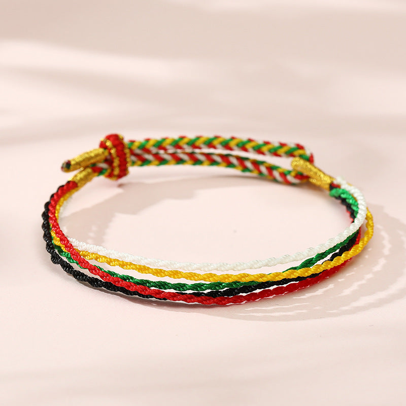 Dragon Boat Festival Colorful Rope Carrying Strap Handmade Braided Adult Bracelet
