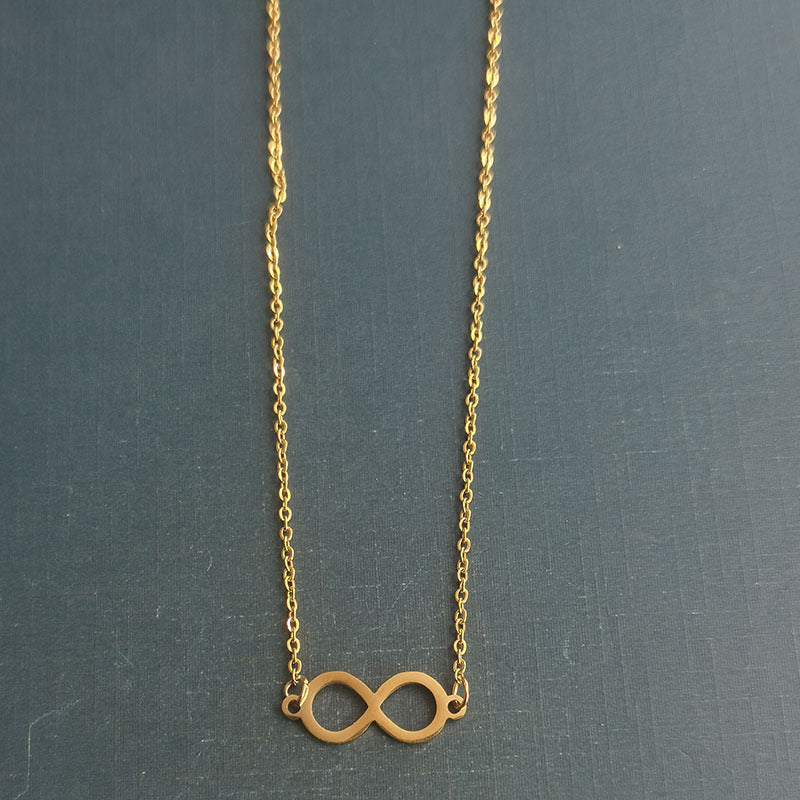 Mirror Stainless Steel Infinite Double Connector Pendant