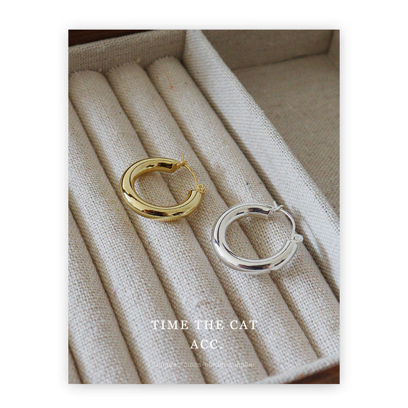 Retro Metal Cold Style Simple Sier Needle High Bracelets