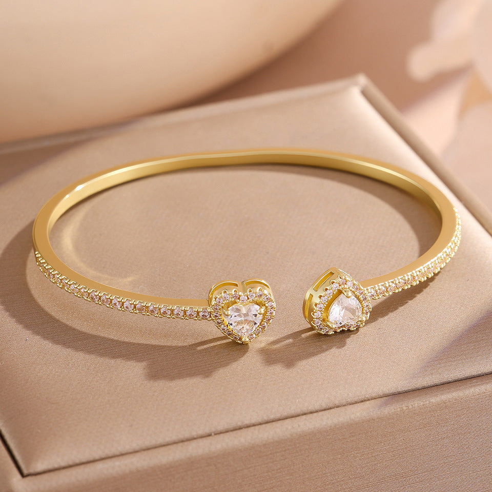 Style Korean Zircon Full Diamond Sweet Everyday Joker Bracelet