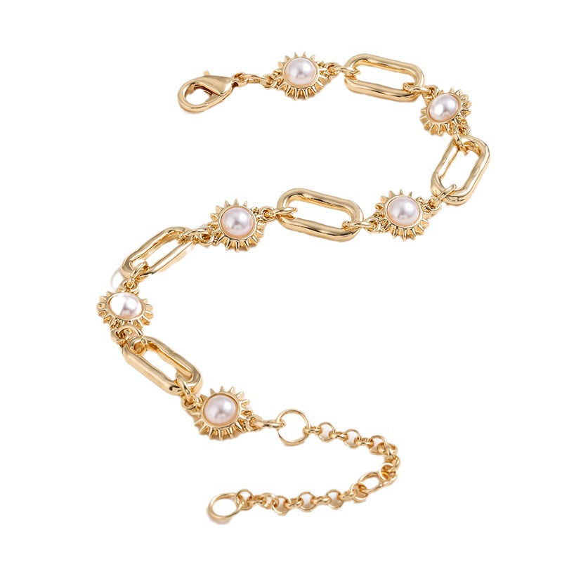 Bohemian Style Simple Graceful Imitation Pearl Suit Jewelry Set