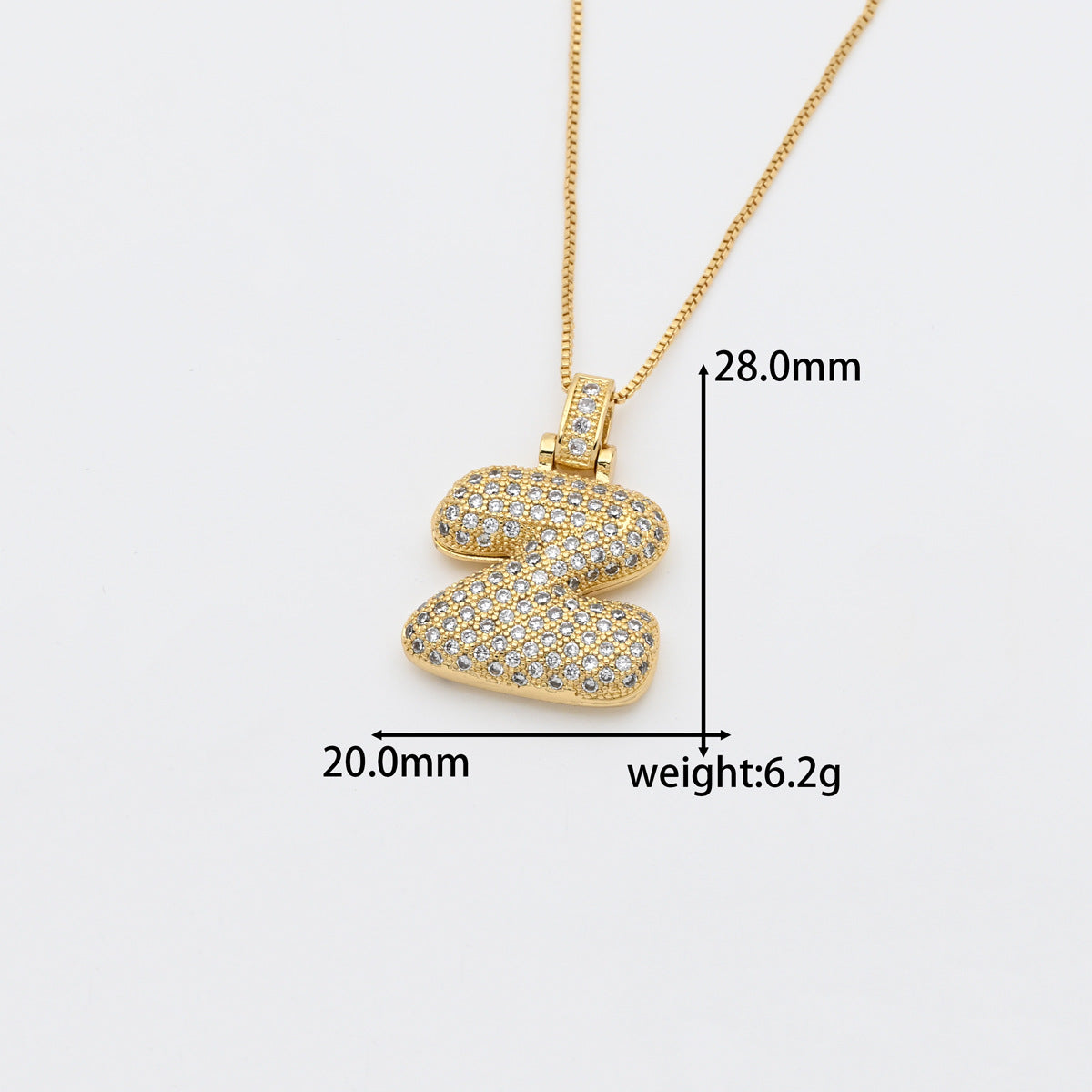 Micro Inlay Hip Hop Letters English Pendant