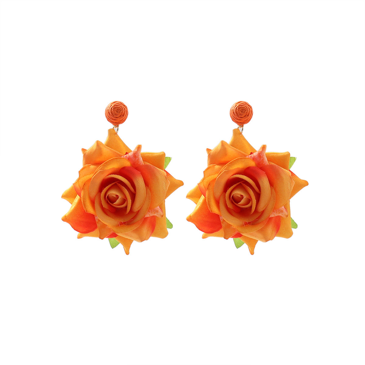Women's Artificial Flower Light Luxury High-grade Temperament Sweet Earrings