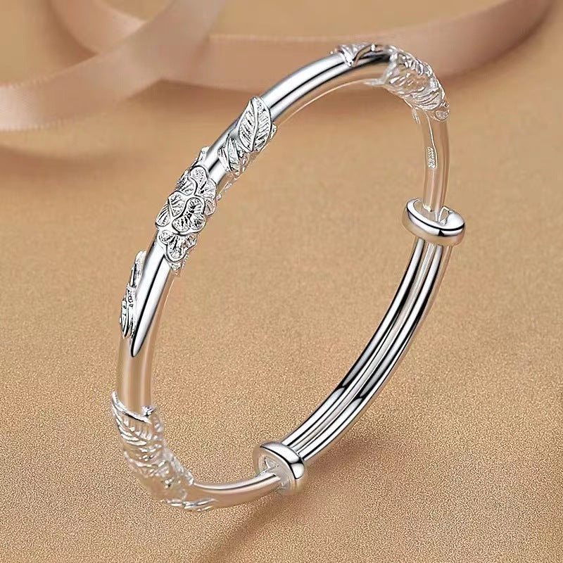 Branch Solid Push-pull Sier-plated Female Light To Bracelets