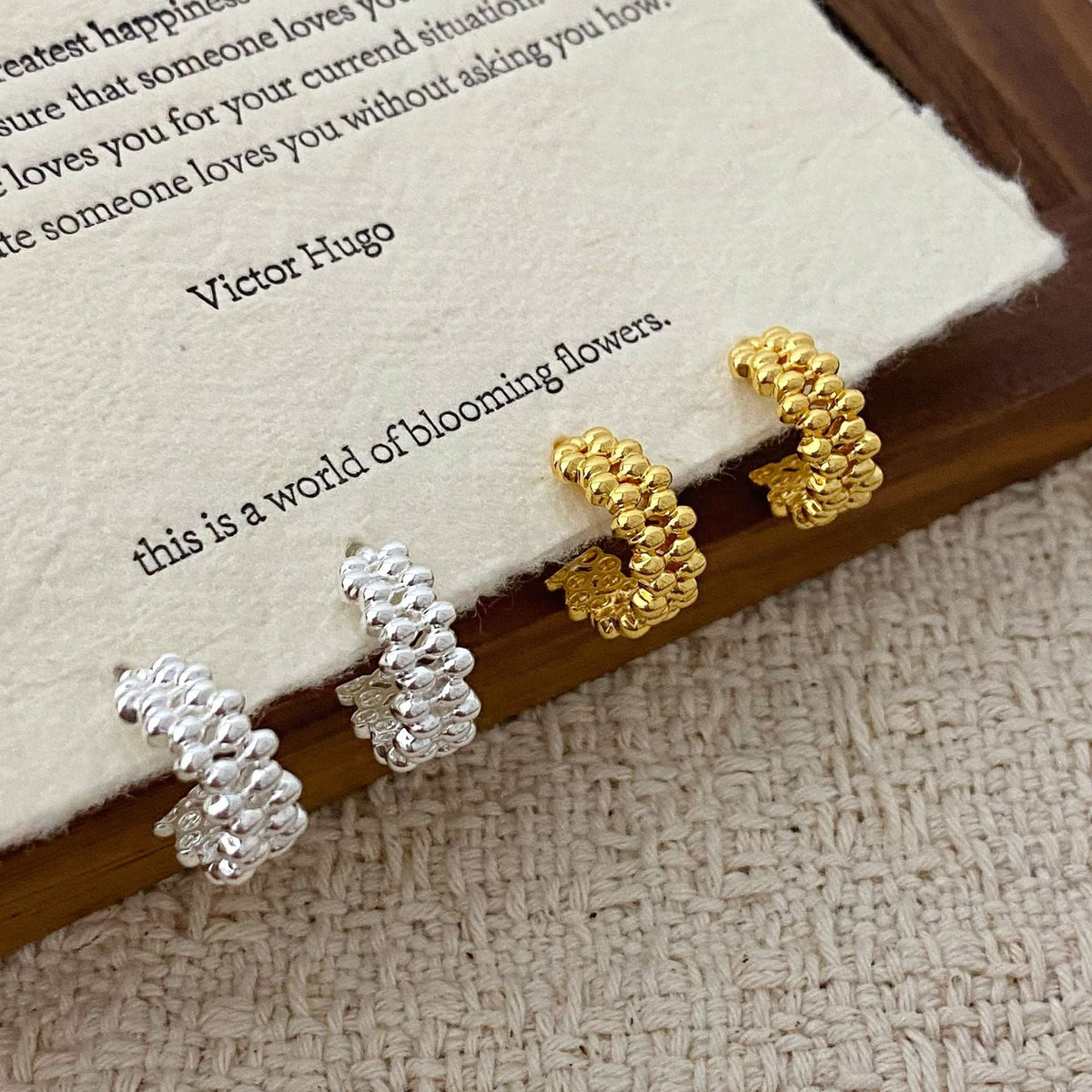 Women's Copper Gold-plated Korean Style Shaped For Design Simple Stud Earrings